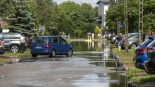Zalane ulice w Łomży po gwałtownym deszczu, 19.07.2025, fot. Paweł Wądołowski
