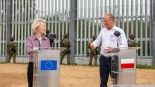 Ursula von der Leyen i Donald Tusk na granicy polsko-białoruskiej, 31.08.2025, fot. Joanna Szubzda