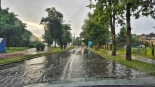 Ul. Kolejowa w Suwałkach po ulewie, 14.07.2025, fot. Iza Kosakowska