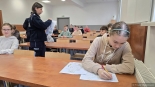 Powiatowy konkurs z zakresu bezpieczeństwa ruchu drogowego w Łomży, 14.04.2025, fot. Paweł Wądołowski