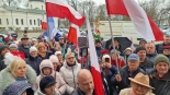 Protest przeciwko utworzeniu centrum integracji cudzoziemców w Suwałkach, 26.03.2025, fot. Areta Topornicka