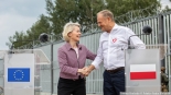 Ursula von der Leyen i Donald Tusk na granicy polsko-białoruskiej, 31.08.2025, fot. Joanna Szubzda