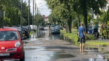 Zalane ulice w Łomży po gwałtownym deszczu, 19.07.2025, fot. Paweł Wądołowski