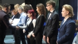 Uczniowie łomżyńskich szkół odebrali stypendia i nagrody prezydenta miasta, 18.11.2024, fot. Adam Dąbrowski