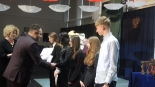 Uczniowie łomżyńskich szkół odebrali stypendia i nagrody prezydenta miasta, 18.11.2024, fot. Adam Dąbrowski