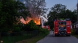 Pożar domu w Zalesiu pod Siemiatyczami, 3.07.2025, fot. Łukasz Charlak/ Siemiatycze112