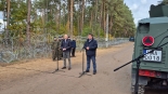 Cezary Tomczyk i Marcin Kierwiński na granicy z Białorusią, 15.10.2025, fot. Marcin Gliński