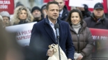 Kampania wyborcza, Rafał Trzaskowski w Łomży, 16.01.2025, fot. Paweł Wądołowski