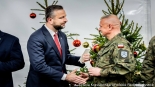 Władysław Kosiniak-Kamysz spotkał się z żołnierzami ze zgrupowania "Bezpieczne Podlasie", 16.12.2024, fot. Sylwia Krassowska