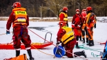 Ćwiczenia strażaków z działań na lodzie, 19.02.2025, fot. Sylwia Krassowska
